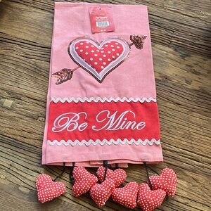 FREE! Pier 1 Pink Heart Tea Towel